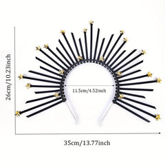 Vintage Spiked Headband Gothic Hair Hoop for Women
