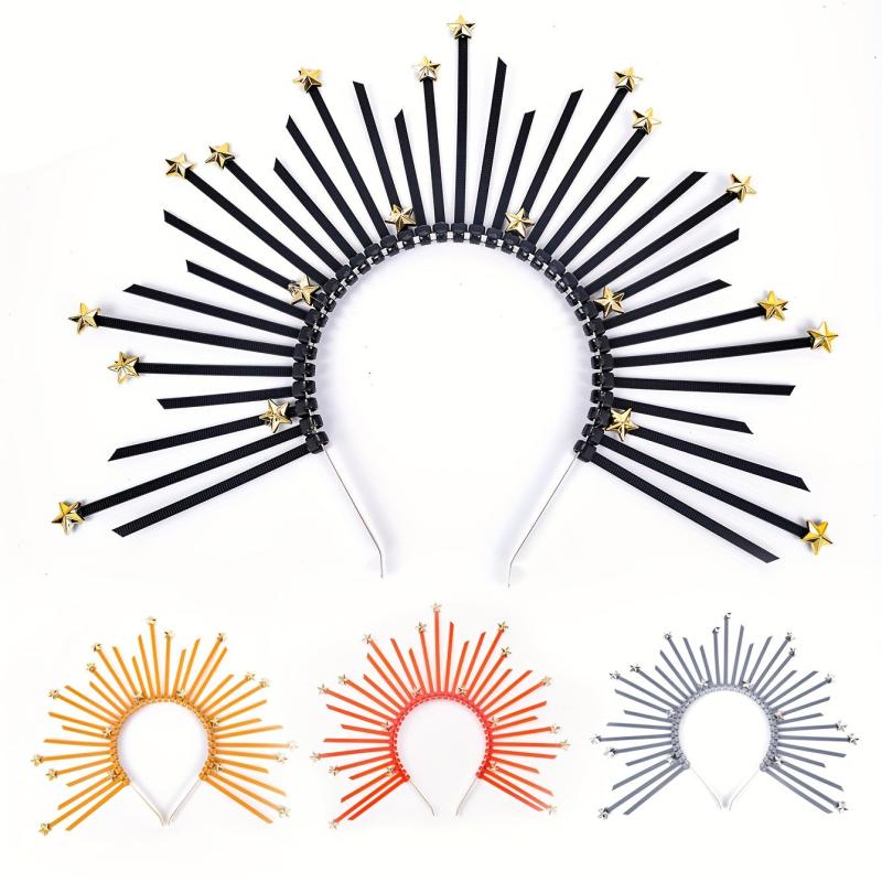 Vintage Spiked Headband Gothic Hair Hoop for Women