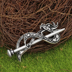 Viking Celtic Barrette Hairpin Silvery Hair Accessories Women's Irish Hair