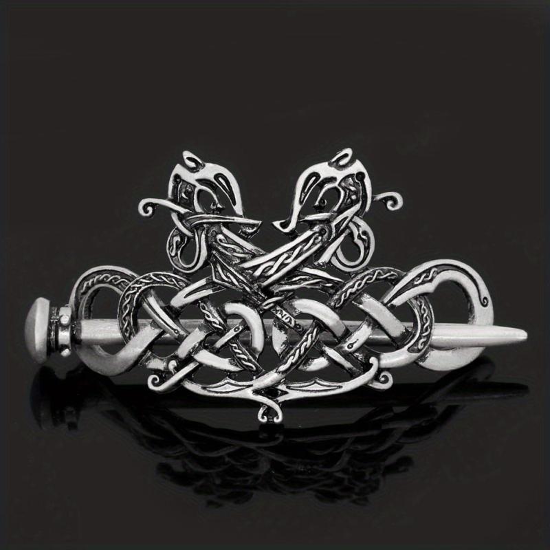 Viking Celtic Barrette Hairpin Silvery Hair Accessories Women's Irish Hair