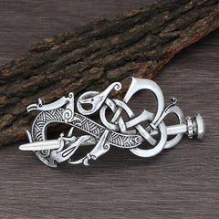Viking Celtic Barrette Hairpin Silvery Hair Accessories Women's Irish Hair