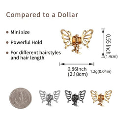Metal Butterfly Hair Clips 187Pcs Set Hippie Hair Accessories Women