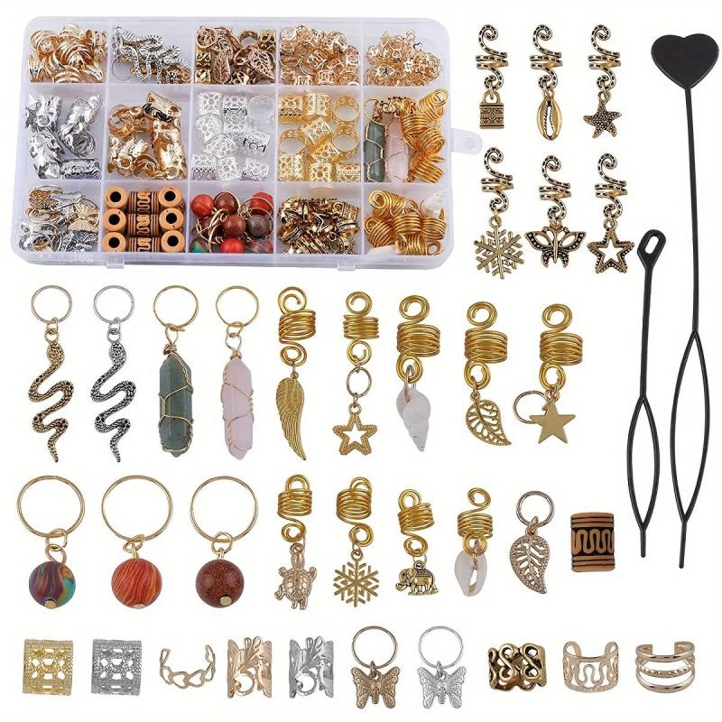 Metal Butterfly Hair Clips 187Pcs Set Hippie Hair Accessories Women