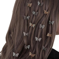 Metal Butterfly Hair Clips 187Pcs Set Hippie Hair Accessories Women