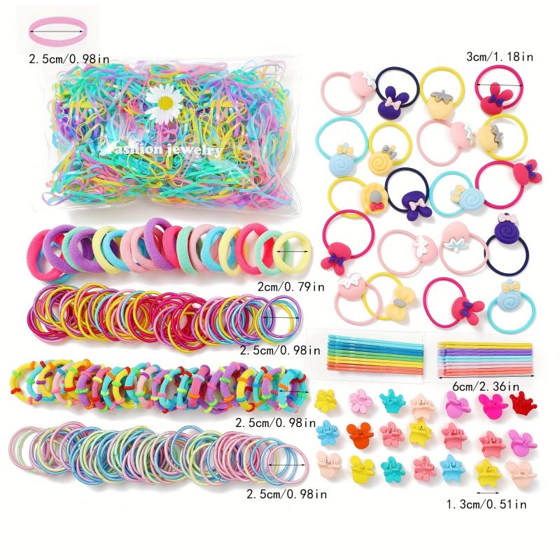 1221 Pcs Hair Accessories Set - Colorful Hair Accessories with Candy Bow