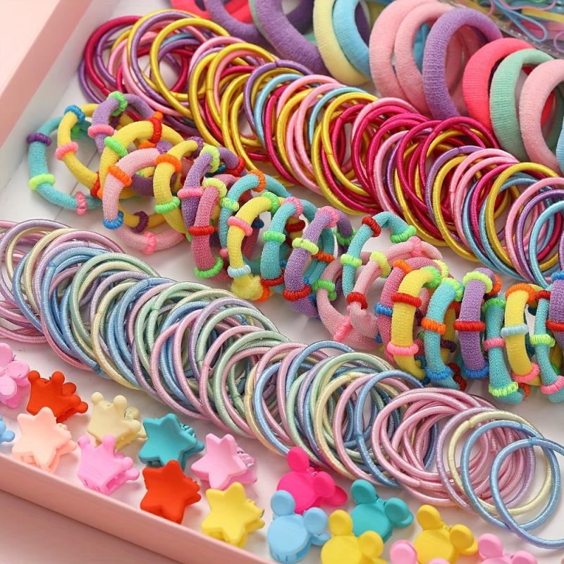 1221 Pcs Hair Accessories Set - Colorful Hair Accessories with Candy Bow