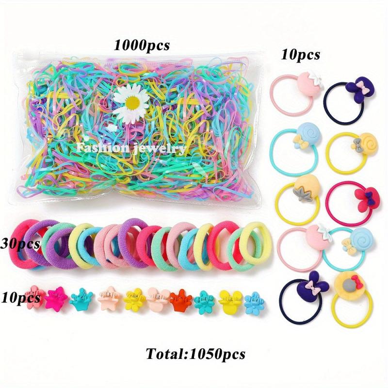1221 Pcs Hair Accessories Set - Colorful Hair Accessories with Candy Bow