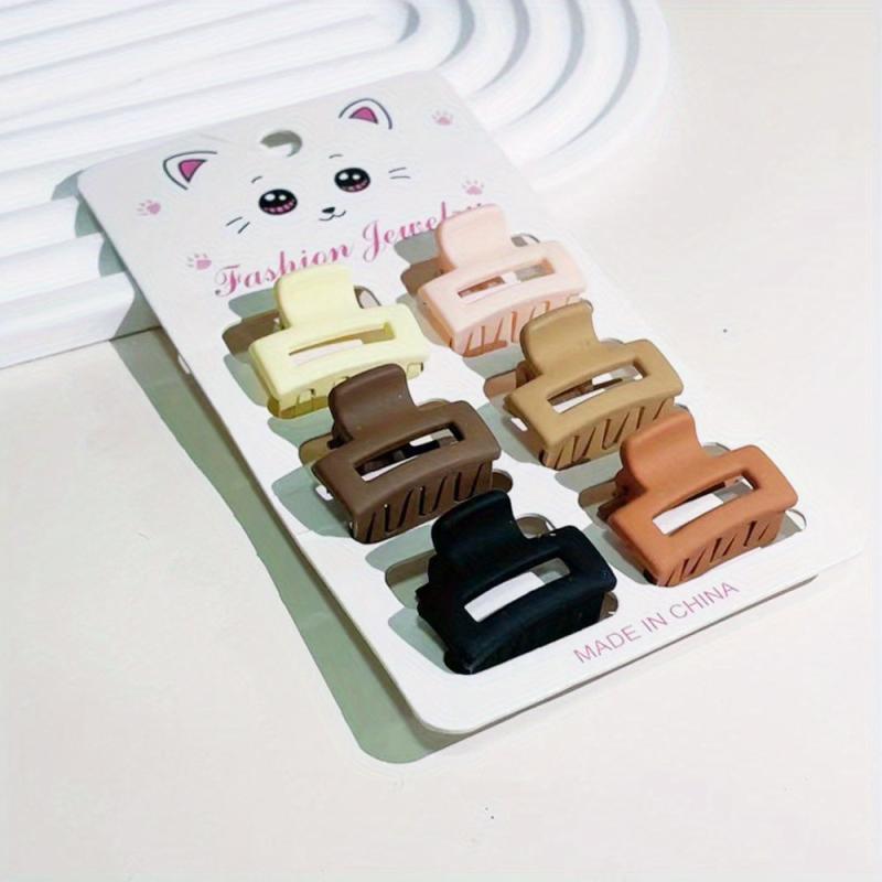 6pcs Mini Hair Clips For Thin Hair Matte Claw Hair Accessories