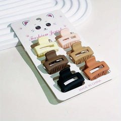 6pcs Mini Hair Clips For Thin Hair Matte Claw Hair Accessories