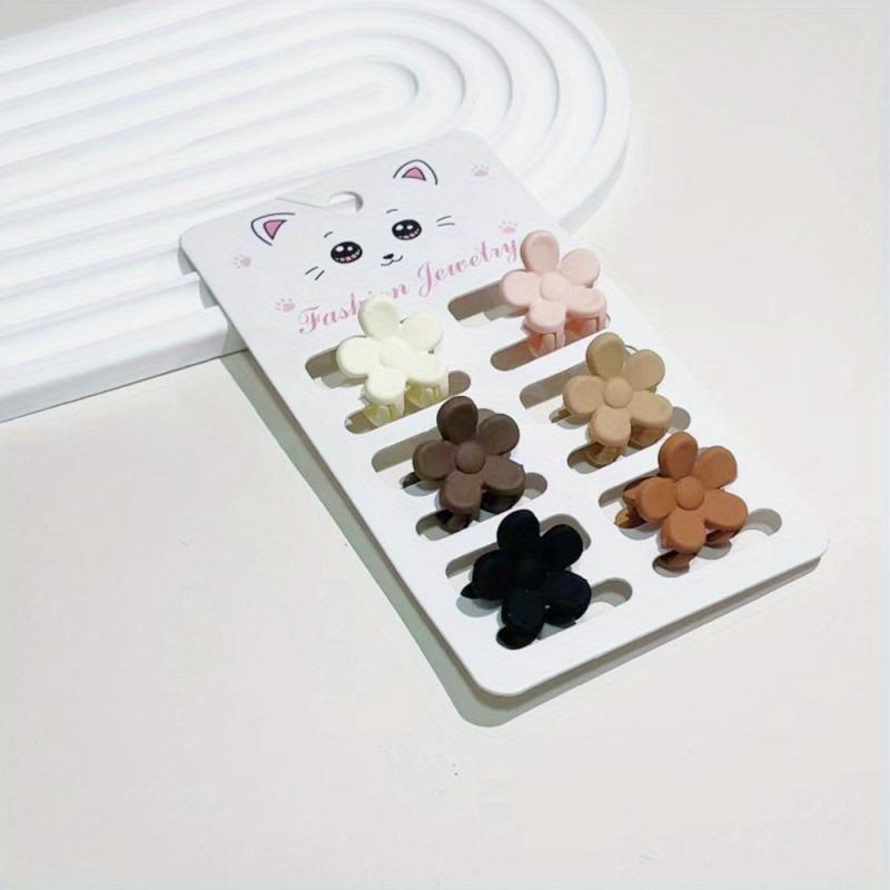 6pcs Mini Hair Clips For Thin Hair Matte Claw Hair Accessories