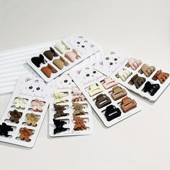 6pcs Mini Hair Clips For Thin Hair Matte Claw Hair Accessories