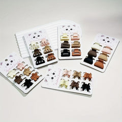 6pcs Mini Hair Clips For Thin Hair Matte Claw Hair Accessories