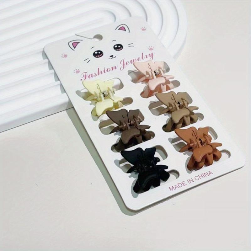 6pcs Mini Hair Clips For Thin Hair Matte Claw Hair Accessories