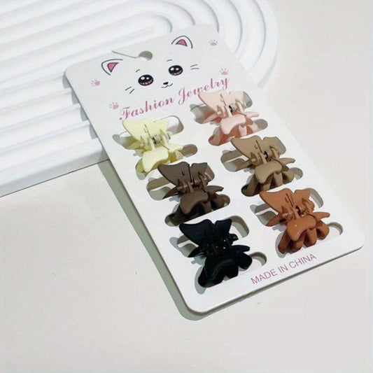 6pcs Mini Hair Clips For Thin Hair Matte Claw Hair Accessories