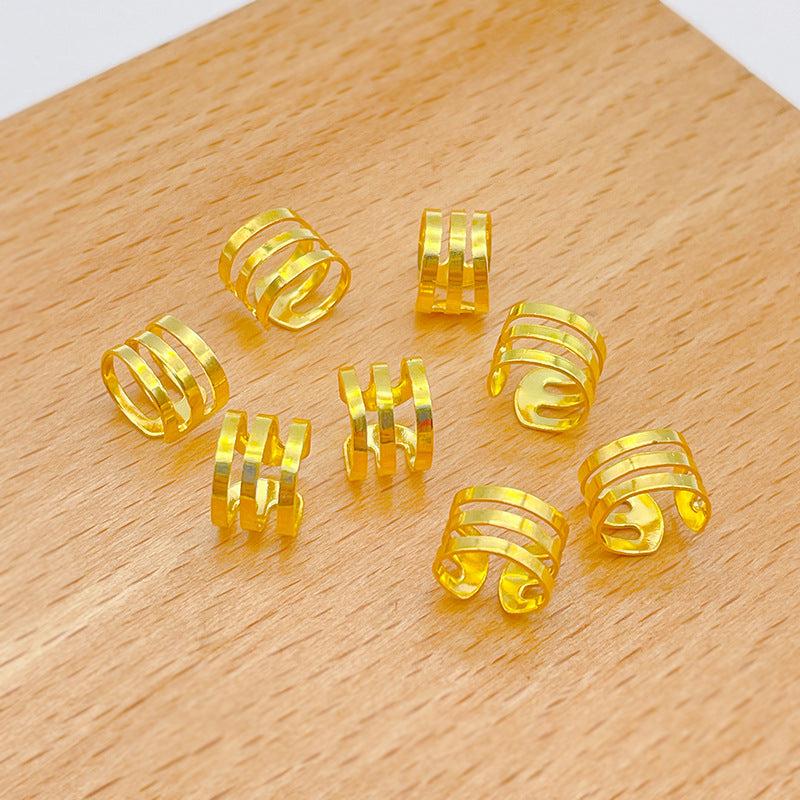 10pcs Viking Hair Beads Spiral Coils Dreadlock Braids Rings Clips