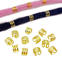 10pcs Viking Hair Beads Spiral Coils Dreadlock Braids Rings Clips