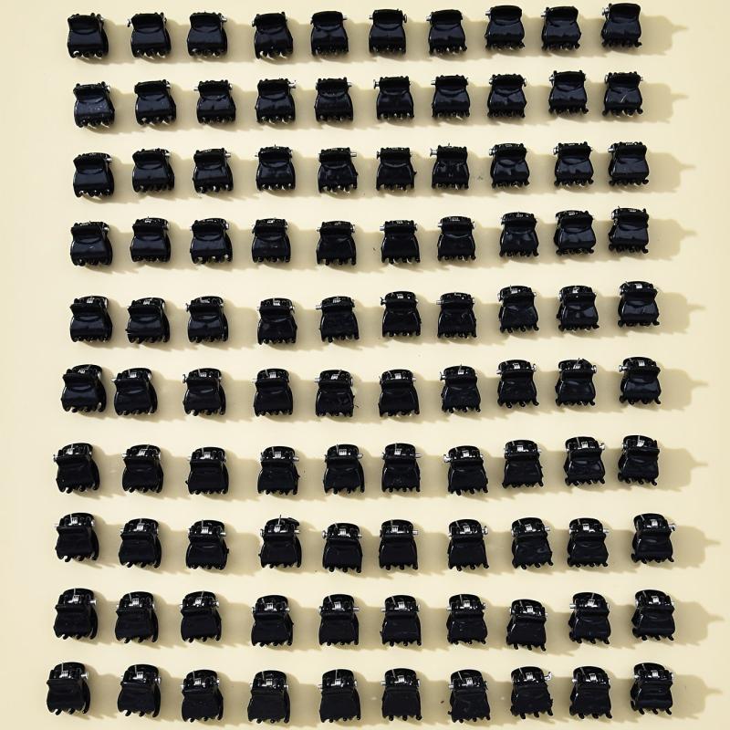 100pcs Mini Plastic Hair Claw Clip Women's Small Hair Accessories