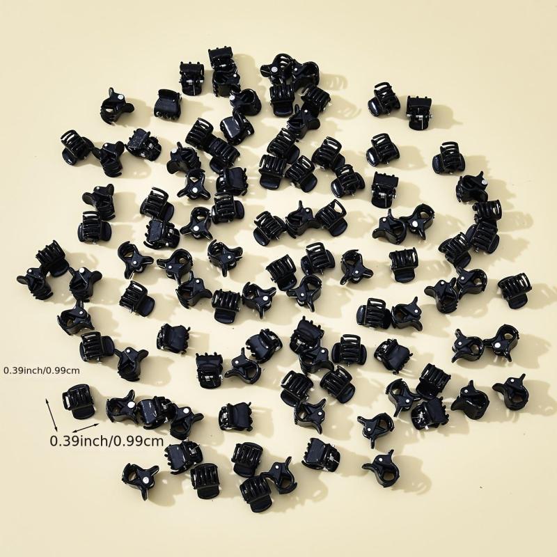 100pcs Mini Plastic Hair Claw Clip Women's Small Hair Accessories