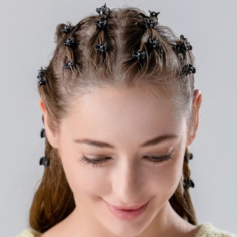 100pcs Mini Plastic Hair Claw Clip Women's Small Hair Accessories