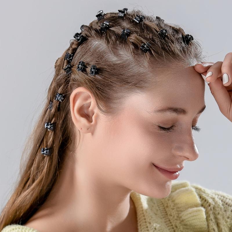 100pcs Mini Plastic Hair Claw Clip Women's Small Hair Accessories