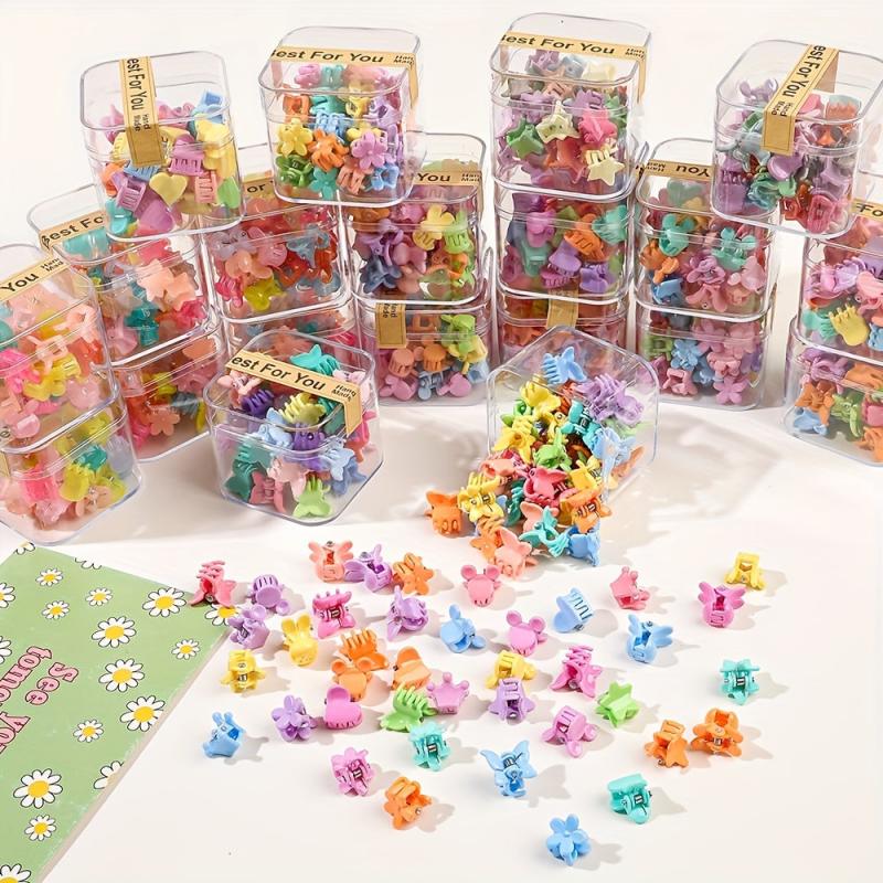 40pcs Solid Hair Claw Grip Mini Banana Clip Resin Hair Styling Accessory