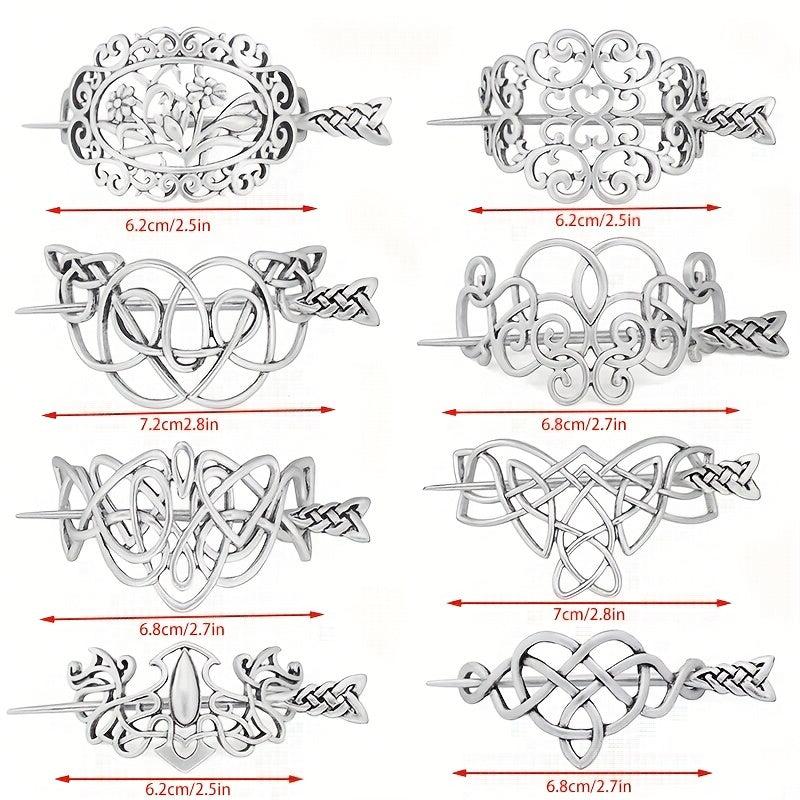 Viking Style Hairpin Celtic Crown Barrette Hair Accessories