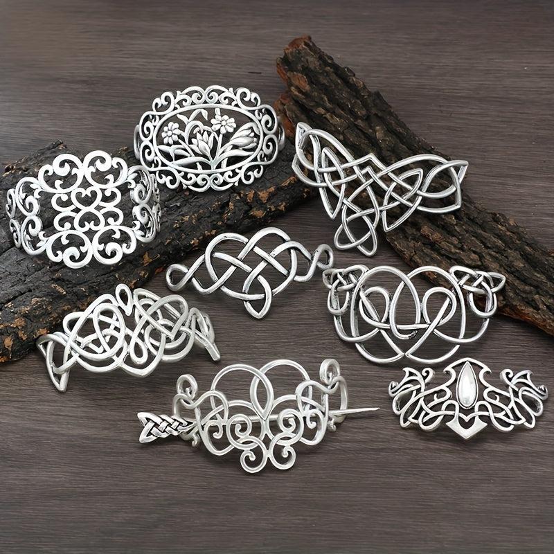 Viking Style Hairpin Celtic Crown Barrette Hair Accessories