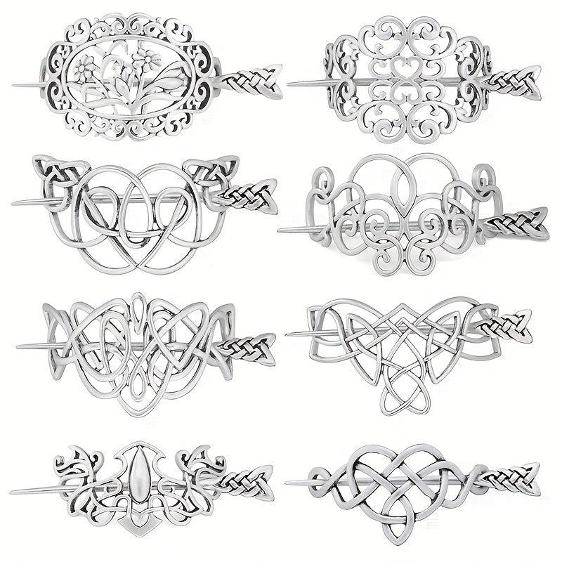 Viking Style Hairpin Celtic Crown Barrette Hair Accessories