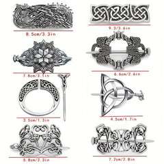 Viking Celtic Style Barrette Hair Pin Silver Irish Knot Jewelry Barrette