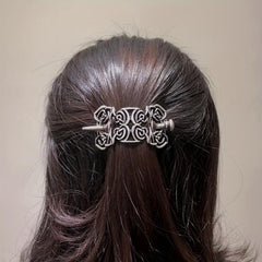 Viking Celtic Style Barrette Hair Pin Silver Irish Knot Jewelry Barrette