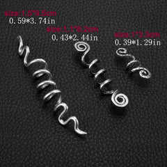 Hair Jewelry Rings Silvery And Golden Adjustable Metal Hair Clips