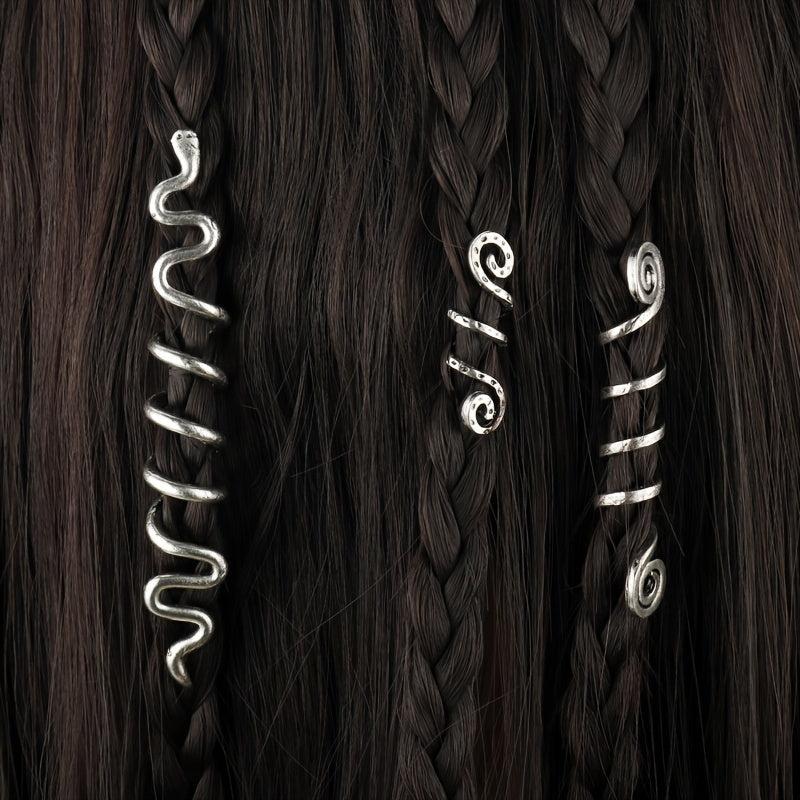 Hair Jewelry Rings Silvery And Golden Adjustable Metal Hair Clips