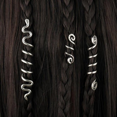 Hair Jewelry Rings Silvery And Golden Adjustable Metal Hair Clips