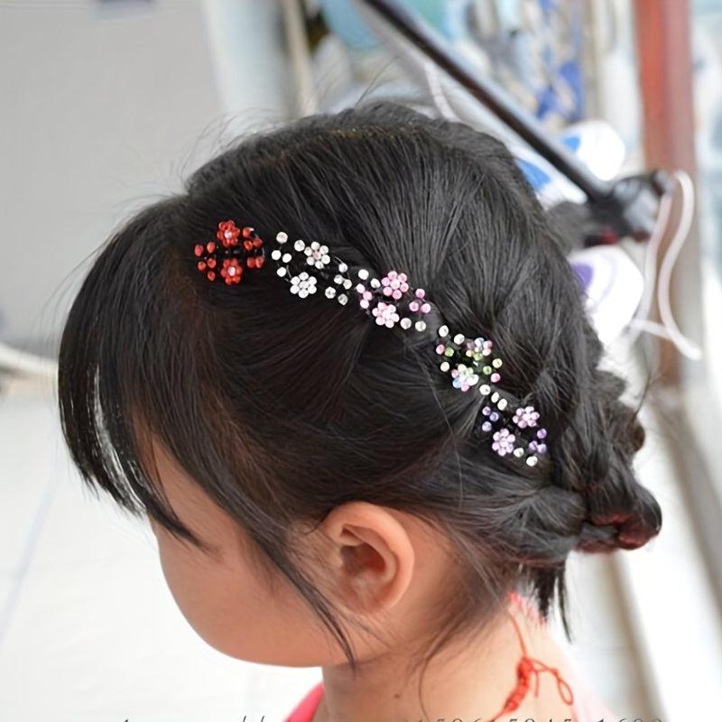 6pcs Mini Rhinestone Crystal Bridal Hair Clip Women Flower Girl Hair Accessories