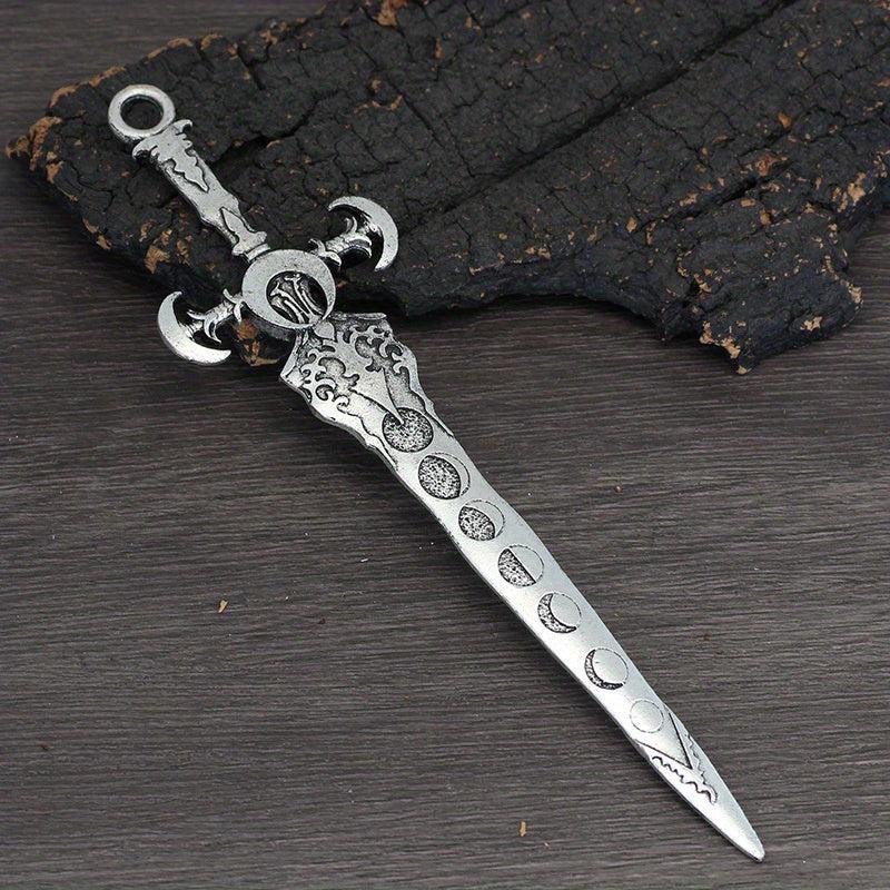Witch Reaper Skull Hairpin Moon Sword Hair Stick Vintage Snake Sword Hair Clip