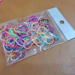 100pcs Mixed Mini Rubber Band Hair Rope Headwear Accessories