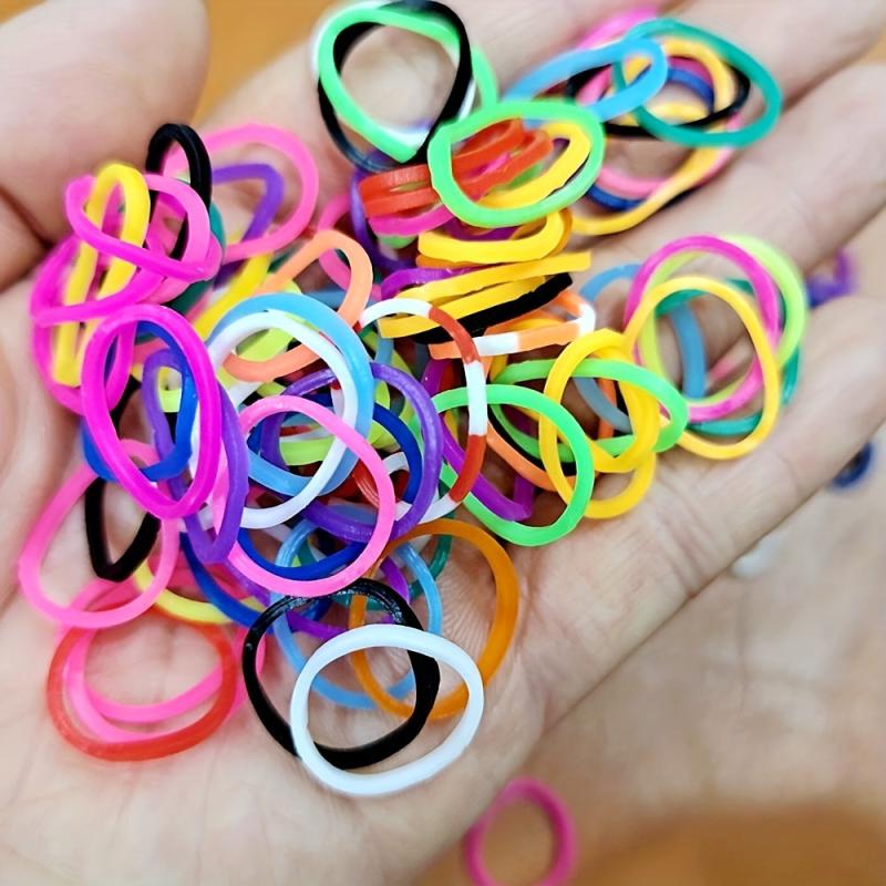 100pcs Mixed Mini Rubber Band Hair Rope Headwear Accessories