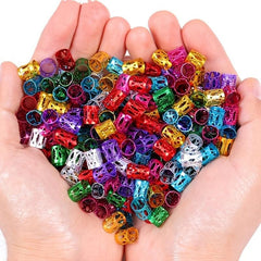 100pcs Colorful Adjustable Hair Clips for Braiding Dreadlock Rings