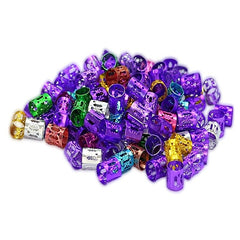 100pcs Colorful Adjustable Hair Clips for Braiding Dreadlock Rings