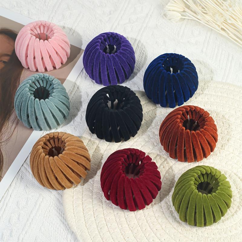 Bird'S Nest Plate Hairpin Expandable Ponytail Hair Clips