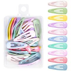 30 Pcs Mini Snap Hair Clips Metal Snap Hair Clips Mini Barrette Hair Clips