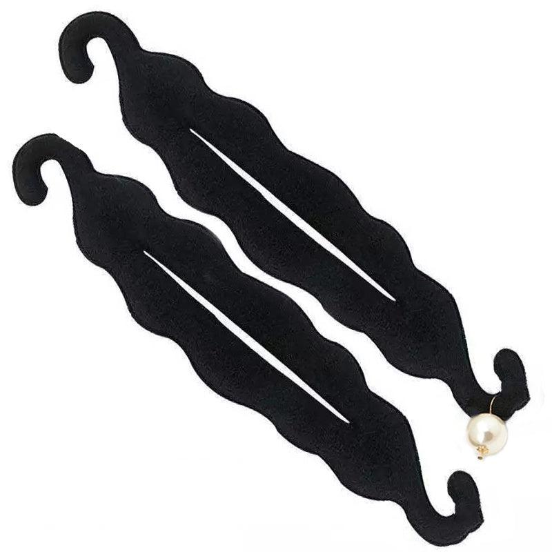 Pearl Hair Bun Maker Lazy Curler Clips