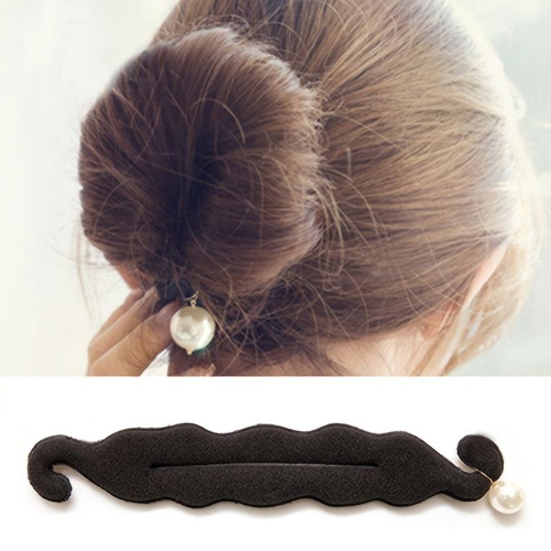 Pearl Hair Bun Maker Lazy Curler Clips