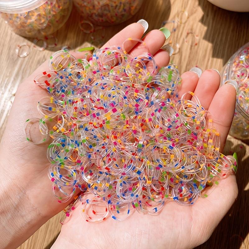 1000pcs Disposable Soft Elastic Hair Ties Women Girls Hair Rubber Bands