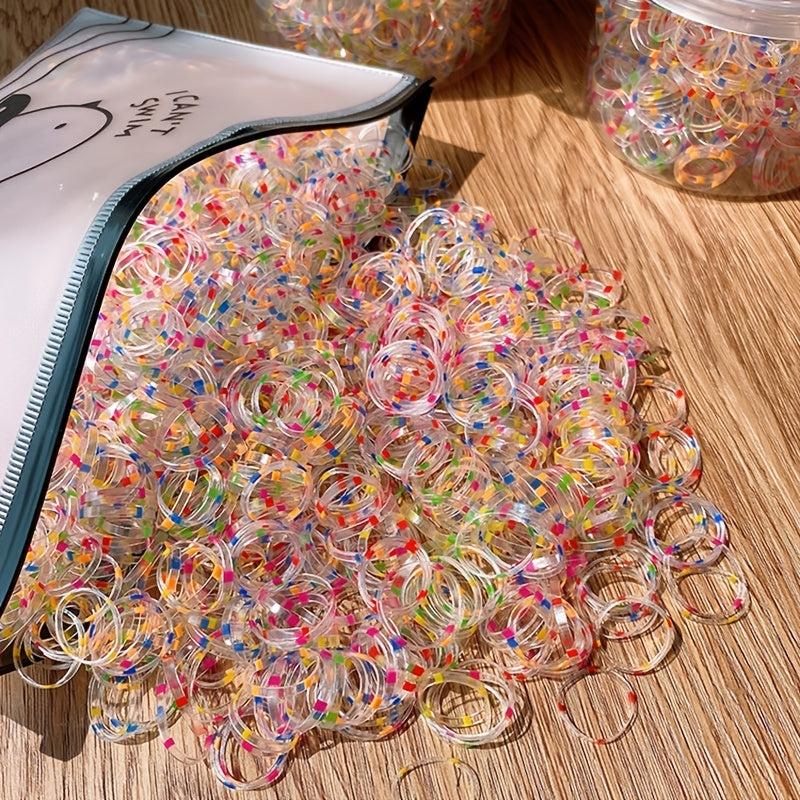 1000pcs Disposable Soft Elastic Hair Ties Women Girls Hair Rubber Bands