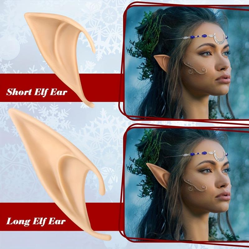 Elf Ears & Moon Head Chain Set for Cosplay Props