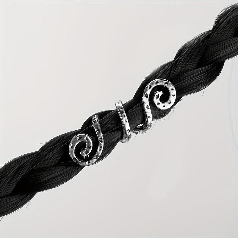 Vintage Viking Style Hair Ring Dreadlock Braid Hair Clip Hair Accessories