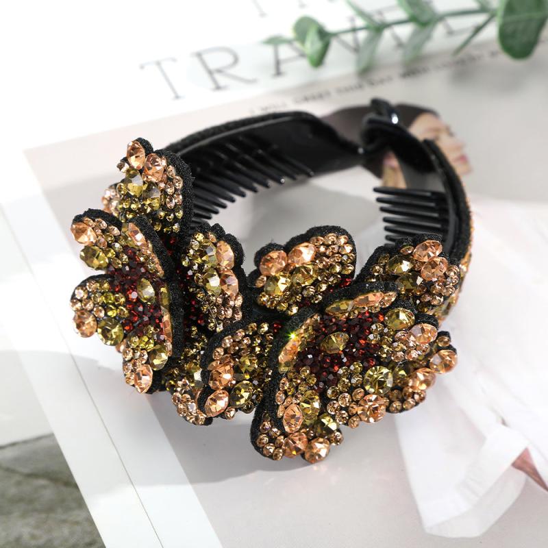 Rhinestone Flower Hair Clip for Women Birthday