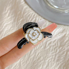 Mini Camellia Flower Hair Claw Vintage Hair Claw Nonslip Hair Clip