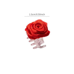 Mini Rose Decor Hair Claw Wedding Hairstyle Tool Women Girls Hair Accessories